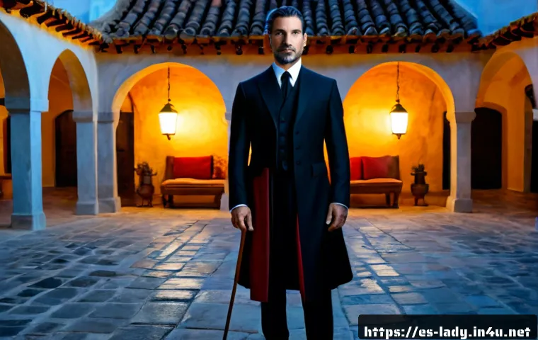 악당 캐릭터 디자인 분석 - Photorealistic cinematic full-length portrait of an original charismatic villain character in a hist...